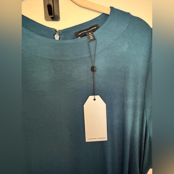 NEW Universal Standard Devi Liquid Jersey Swing Dress Blue Green 14 16 1X S NWT - Picture 7 of 10